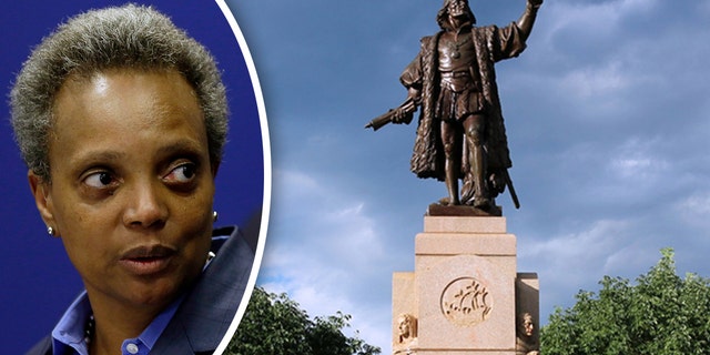 Chicago Mayor Lori Lightfoot was considering removing a statue of Christopher Columbus from Grant Park as early as Thursday night, reports said.