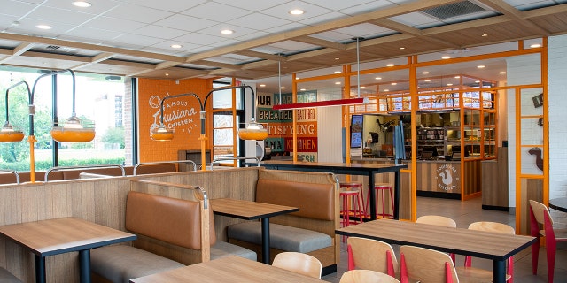 The interior of the Louisiana store showcases an airy new design, according to the chain.