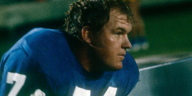 Merlin Olsen played for the Rams from 1962-76. (Photo by Focus on Sport/Getty Images)