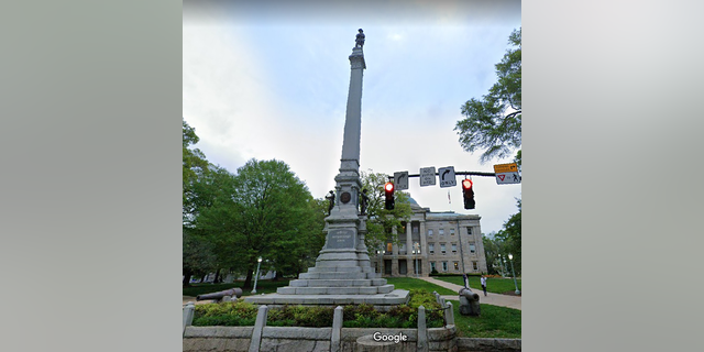 The Confederate Soldiers Monument had previously stood 75 feet tall and was dedicated in 1895 to honor fallen Confederate soldiers of the Civil War.
