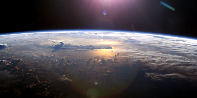 A view of Earth’s horizon as the sun sets over the Pacific Ocean. This image was taken by an Expedition 7 crew member onboard the International Space Station - file photo.