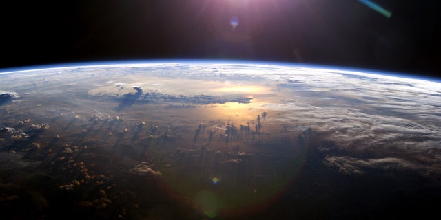 A view of Earth’s horizon as the sun sets over the Pacific Ocean. This image was taken by an Expedition 7 crew member onboard the International Space Station - file photo.