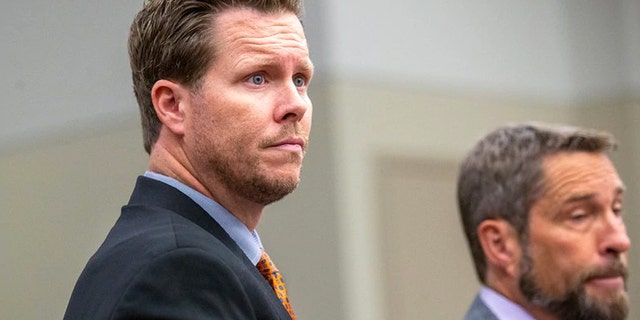 In this Nov. 15, 2019 photo, Paul Petersen appears at court in the Matheson courthouse in Salt Lake City Utah with his attorney Scott Williams. (Scott G. Winterton/The Deseret News via AP, Pool)