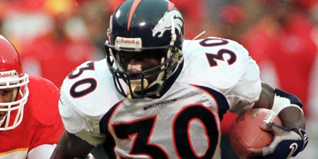 Running back Terrell Davis won two Super Bowl titles with the Broncos. (Reuters)