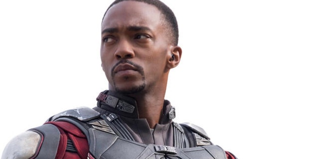 Anthony Mackie as Marvel superhero The Falcon.