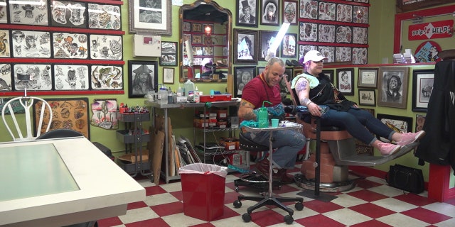 Joshua Gargalione’s been in the tattooing trade for almost 20 years. He owns Lost Dutchman Tattoo in Phoenix, AZ (Stephanie Bennett/Fox News).