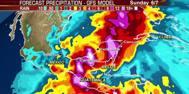 Life-threatening flash flooding in Mexico and Central America due to rain from Tropical Strom Cristobal