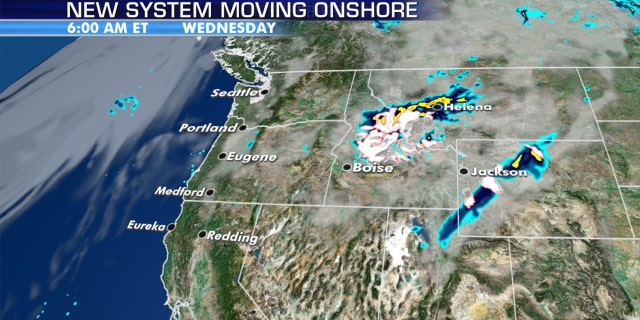 Up to a foot of snow is forecast to fall in the northern Rockies as the Northwest sees cool temperatures.