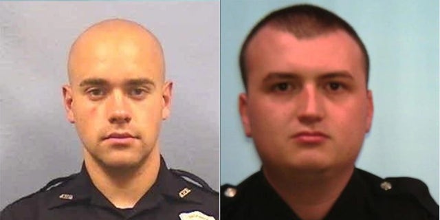 Atlanta police Officer Garrett Rolfe, left, has been fired while Officer Devin Bronsan has been reassigned following the death of Rayshard Brooks, authorities say. (Atlanta Police Department)