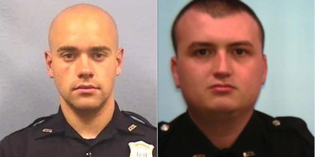 Atlanta police Officer Garrett Rolfe, left, has been fired while Officer Devin Brosnan has been reassigned following the death of Rayshard Brooks, authorities say. (Atlanta Police Department)