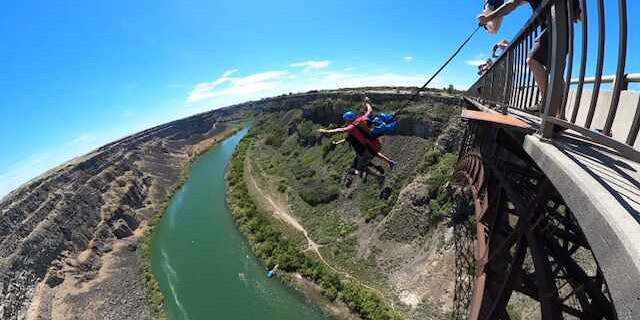 Perrine Memorial Bridge in Twin Falls, Idaho, is the only place in the United States where BASE jumping is legal year-round.