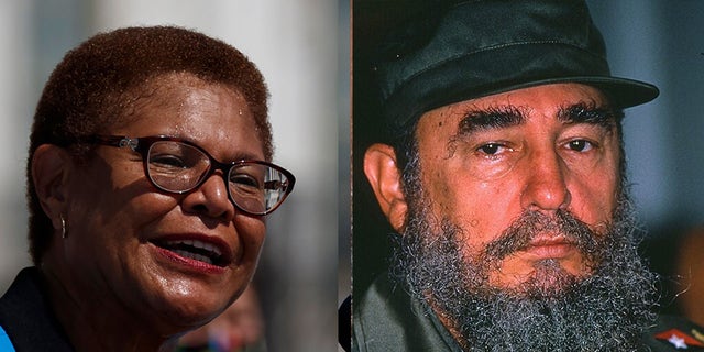 U.S. Rep. Karen Bass, D-Calif., is facing backlash from Miami-area Democrats over her past praise of the late Cuban dictator Fidel Castro.