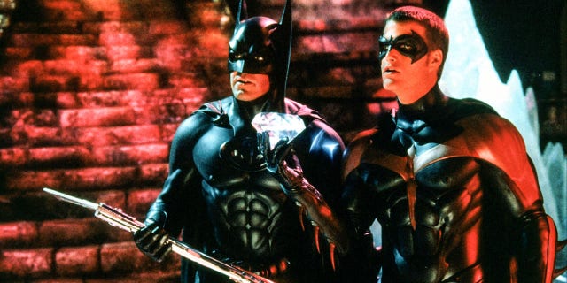 Batman & Robin (1997) aka Batman and Robin Directed by Joel Schumacher Shown from left: George Clooney (as Batman), Chris O'Donnell (as Robin)