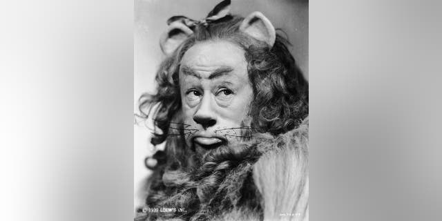 Bert Lahr (1895-1967) in costume as the cowardly lion in the musical 'The Wizard of Oz', directed by Victor Fleming for MGM.