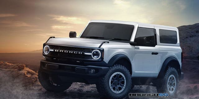 The Bronco6G.com fan site created this speculative rendering of the new Bronco based on images of camouflaged prototypes and insider information.