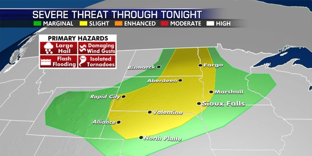 Severe weather is possible across the Northern Plains on Thursday.