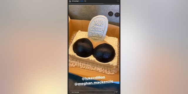 Chrissy Teigen breast implant removal cake (Photo by Chrissy Teigen Instagram)