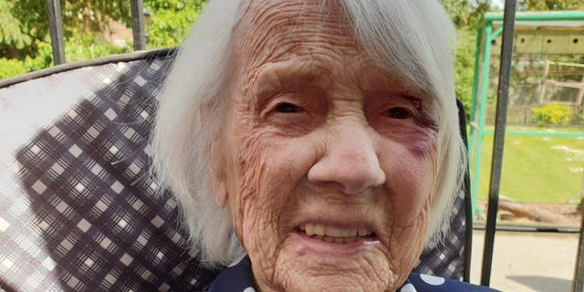 “I’m still tired but I’m enjoying the cake and a little bit of champagne,” the centenarian said of her recovery from COVID-19.