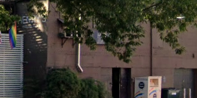 The clothing donation box in Atlanta where the woman was found dead this morning. (Google Maps)