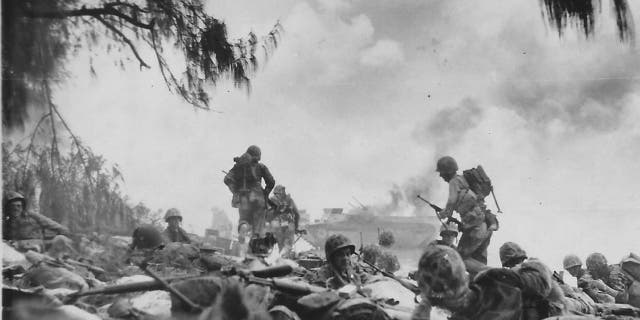 Landing on Saipan.