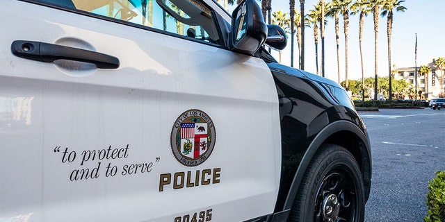 A Los Angeles Police Department vehicle.