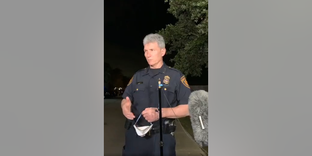 San Antonio police Chief William McManus addresses reporters after a family of six was found dead in a garage.