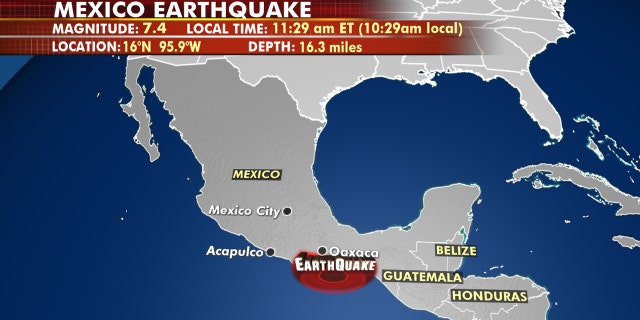 A magnitude 7.4 earthquake in southern Mexico triggered a tsunami warning for the Pacific Coasts of countries in Central America.