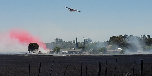 The Nelson Fire in Butte County, California destroyed three homes and scorched some 95 acres on Wednesday.