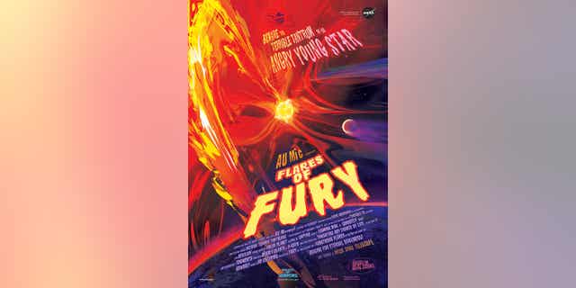 Located less than 32 light-years from Earth, AU Microscopii is among the youngest planetary systems ever observed by astronomers, and its star throws vicious temper tantrums. You’ve heard of the “terrible twos”? Well, AU Mic is in the midst of its terrible 22 … millions! NASA celebrates this discovery with a new poster — based on real science — in its popular Galaxy of Horrors series. Credits: NASA-JPL/Caltech