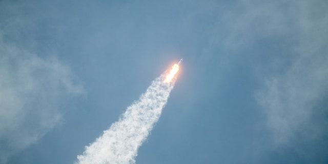 SpaceX’s Falcon 9 rocket climbs into orbit May 30 from the Kennedy Space Center. Credit: SpaceX