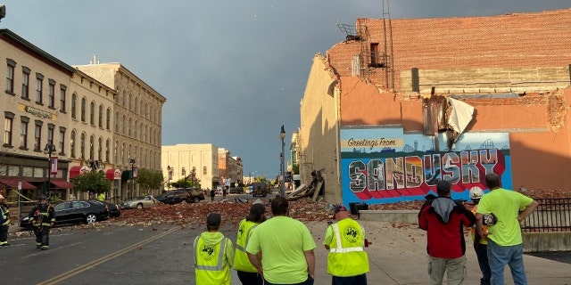 Severe storms caused the partial collapse of the historic Sandusky State Theatre on Wednesday.