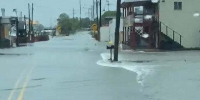 Storm surge from Tropical Storm Cristobal caused flooding along the Gulf Coast on Sunday.