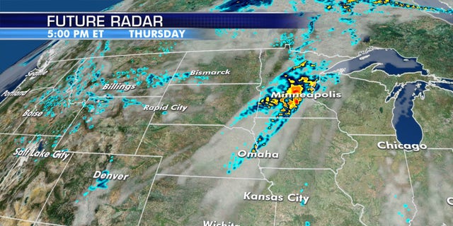 The threat for severe weather on Thursday is in the Northern Plains and Upper Midwest.