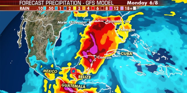 Heavy rainfall from Tropical Storm Cristobal is forecast to continue to impact southern Mexico and Central America.
