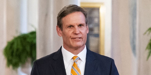 Tennessee Gov. Bill Lee arrives for an event in Washington, D.C., on Thursday, April 30, 2020. 