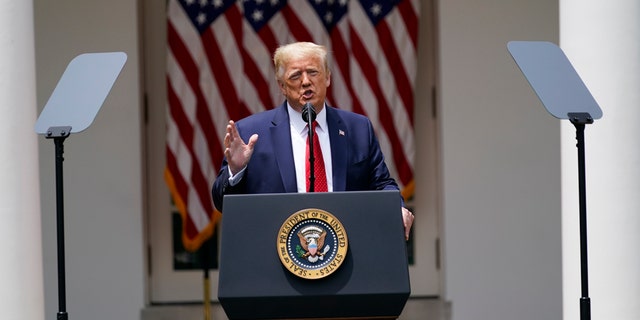 President Donald Trump speaks during an event on police reform, in the Rose Garden of the White House, Tuesday, June 16, 2020, in Washington. (AP Photo/Evan Vucci)