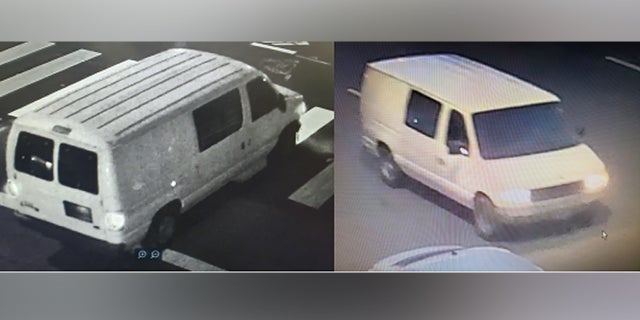 A white van is seen near a federal buiding in Oakland, Calif., where a Federal Protective Service officer was fatally shot May 29. (FBI)