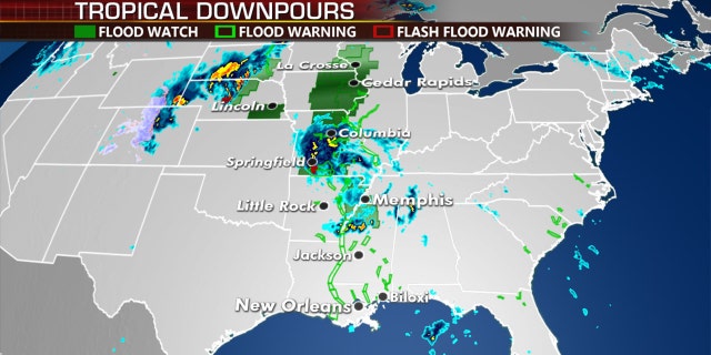 Tropical Depression Cristobal is bringing gusty winds and heavy rain across the Midwest.