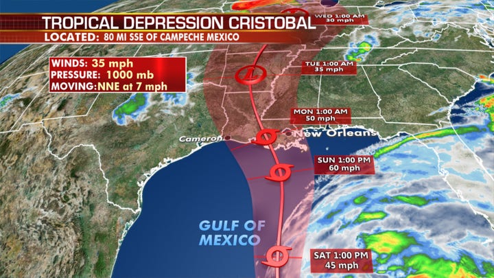 Janice Dean provides update on Tropical Depression Cristobal