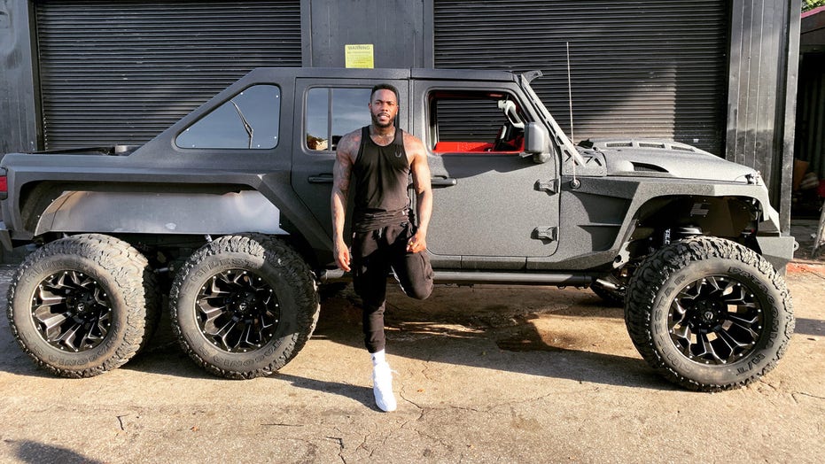 Aroldis Chapman S 6 Wheel Kevlar Covered Jeep Is An Absolute Monster Truck Fox News