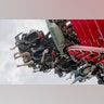 Visitors wear their face masks to help curb the spread of the coronavirus, as they ride the "Vortex" rollercoaster at the recently reopened Siam Amazing Park in Bangkok, Thailand, June 17, 2020.?