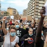 Barcelona, Spain: People wear protective face masks during a protest against the death in Minneapolis police custody of George Floyd, in front of a U.S. consulate, in Barcelona, Spain June 1, 2020.