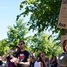 Copenhagen, Denmark: Black Lives Matter demonstration in front of the US Embassy last Sunday, May 31, 2020. Protesters gathered in front of the embassy under the heading 'I Can't Breathe', to express their feelings in regard to the death of 46-year-old George Floyd while in police custody in Minneapolis, USA. 