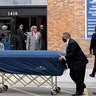 The body of George Floyd arriving before his memorial services.