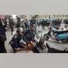 New York City police officers subduing a protester near 14th Street and Seventh Avenue in Manhattan on May 1, 1992, as several hundred protesters moved through the city after a peaceful demonstration in Times Square in reaction to the Rodney King verdict.