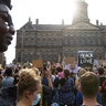 Amsterdam, Netherlands: People take part in a Black Lives Matter protest in front of the Royal Palace on Dam Square on Monday, June 1, 2020. 