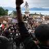 A Black Lives Matter protest in Lausanne, Switzerland.