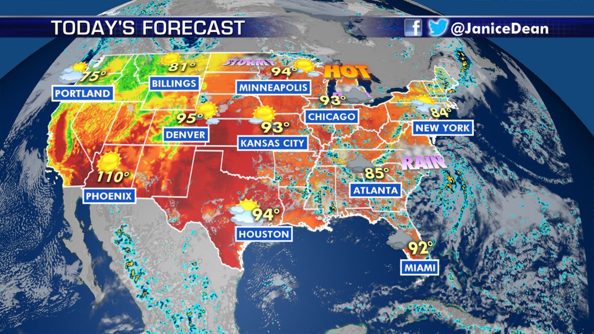 The national forecast for July 8, 2020.