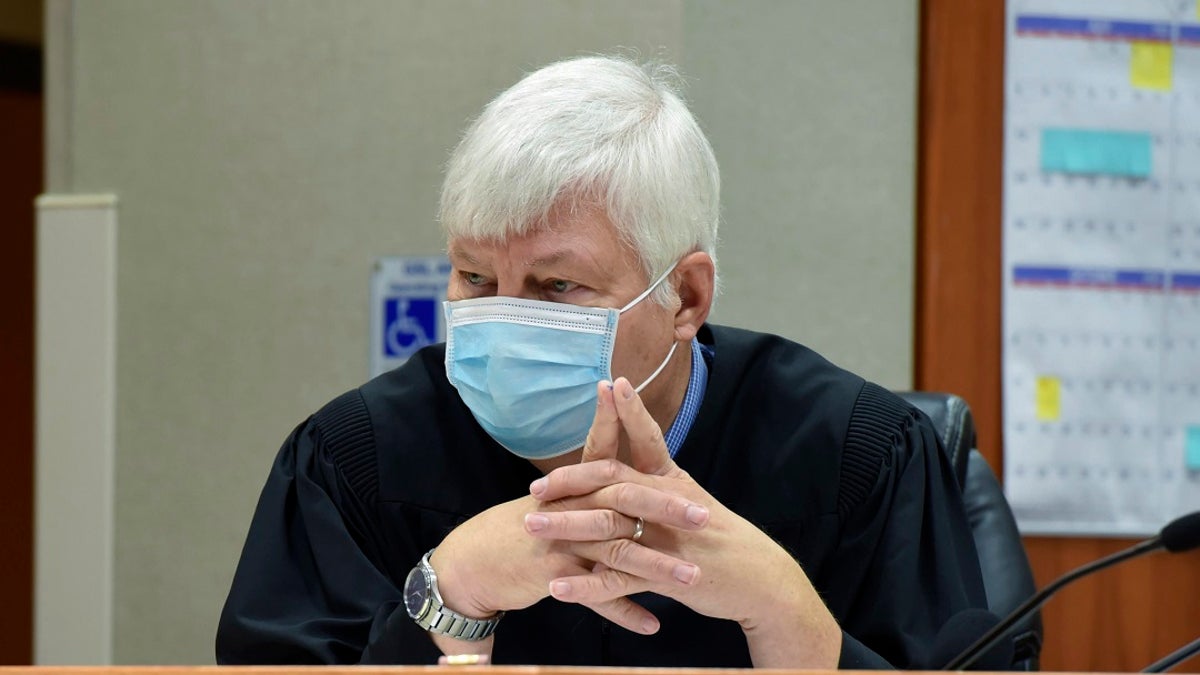 McHenry County Judge Robert Wilbrandt listens to testimony during a sentencing hearing for JoAnn Cunningham in Woodstock, Ill. (John Starks/Daily Herald via AP, Pool)