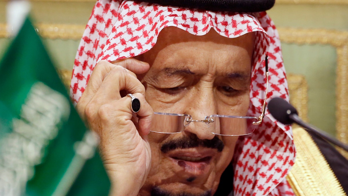 In this Dec. 10, 2019, file photo, Saudi King Salman chairs the 40th Gulf Cooperation Council Summit in Riyadh, Saudi Arabia. Saudi Arabia’s King Salman has been admitted to a hospital in the capital, Riyadh, for medical tests due to inflammation of the gallbladder, the kingdom’s Royal Court said Monday, July 20, 2020, in a statement carried by the official Saudi Press Agency. (AP Photo/Amr Nabil, File)